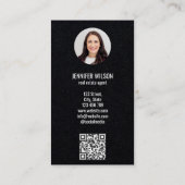 Carte De Visite Code QR unique Professional Real Estate Realtor (Dos)