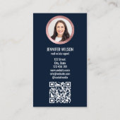 Carte De Visite Code QR unique Professional Real Estate Realtor (Dos)