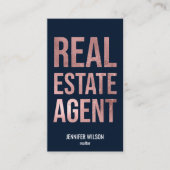 Carte De Visite Code QR unique Professional Real Estate Realtor (Devant)