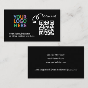 Carte De Visite Code QR unique site Web numérisable personnalisé