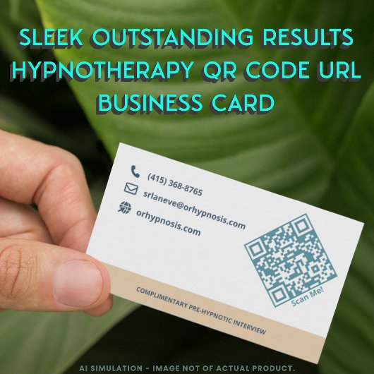 Carte De Visite Code QR URL Hypnothérapie Résultats Exceptionnels