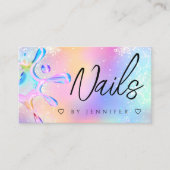 Carte De Visite Code QR Vernis Pailleté Holographique Ongles Éclab (Devant)