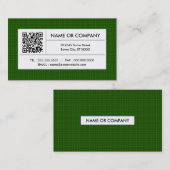 Carte De Visite code QR vert (Devant / Derrière)