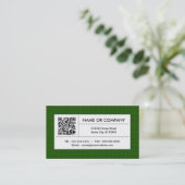 Carte De Visite code QR vert (Debout devant)
