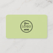 Carte De Visite Code Qr vert de chaux professionnel Script minimal (Dos)