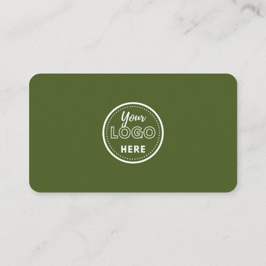 Carte De Visite Code Qr vert de mousse professionnel Script minima (Dos)