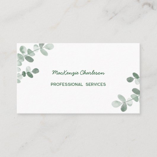 Carte De Visite Code QR vert moderne (Devant)