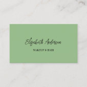Carte De Visite Code QR vert Sage (Devant)