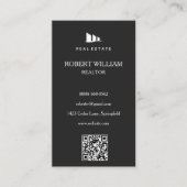 Carte De Visite Code QR vertical pour conseiller en immobilier de (Devant)