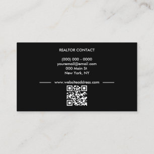 Carte De Visite Code qr vintage Key Real Estate