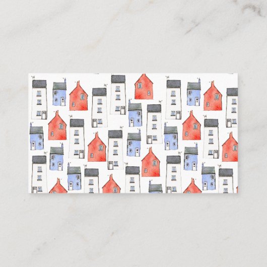 Carte De Visite Code QR Watercolor House (Dos)