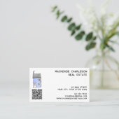 Carte De Visite Code QR Watercolor House (Debout devant)