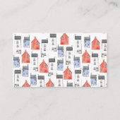 Carte De Visite Code QR Watercolor House (Dos)