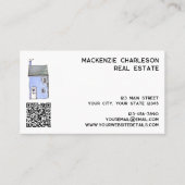 Carte De Visite Code QR Watercolor House (Devant)