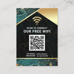 Carte De Visite Code QR Wifi Personnalisé de Mot de Passe de Résea