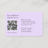 Carte De Visite Code QR - Yoga Reiki Wellness Moon Eye (Dos)