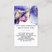 Carte De Visite *~* CODE QR Yummy Violet Bleu Or Doré AP29 (Dos)