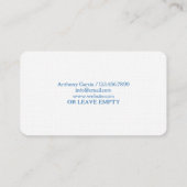 Carte De Visite Code radio QR (Dos)