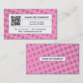 Carte De Visite code rose de l'image tramée QR (Devant / Derrière)