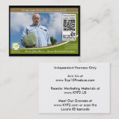 Carte De Visite Code Shelftalker décelable (ferme indépendante) de (Devant / Derrière)