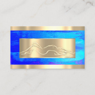 Carte De Visite Code SPA de fermeture du corps Logo Royal Blue Str