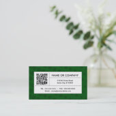 Carte De Visite code vert de l'image tramée QR (Debout devant)