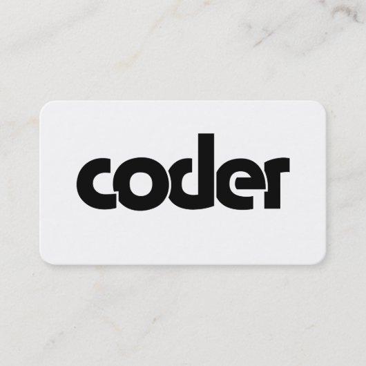 Carte De Visite Coder (Devant)
