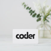 Carte De Visite Coder (Debout devant)