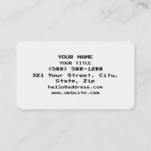 Carte De Visite Coder (Dos)