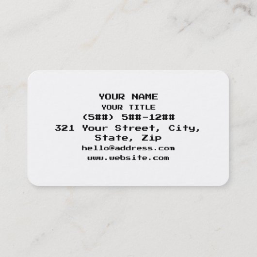 Carte De Visite Coder (Dos)