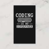 Carte De Visite Coder informatique programmeur amusant (Devant)
