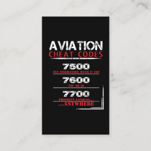 Carte De Visite Codes de fraude d'aviation - T-shirt drôle pour