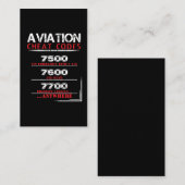 Carte De Visite Codes de fraude d'aviation - T-shirt drôle pour (Devant / Derrière)