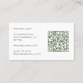 Carte De Visite Codes QR de pot de confiture dessinés à la main (Dos)