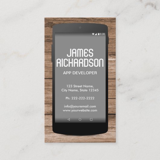 Carte De Visite Codeur d'ingénieur logiciel pour les développeurs (Devant)