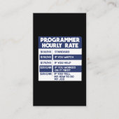 Carte De Visite Codeur informatique à tarif horaire Funny Programm (Devant)
