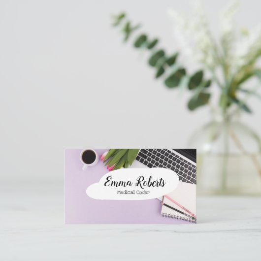 Carte De Visite Codeur Médicale du poste de soins de santé (Debout devant)