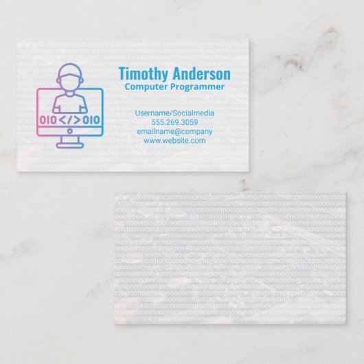 Carte De Visite Coding | Software Engineer (Devant / Derrière)