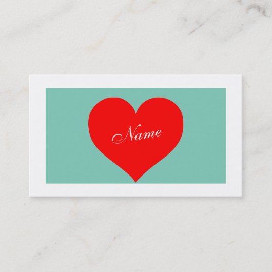 Carte De Visite Coeur (Devant)