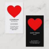 Carte De Visite Coeur (Devant / Derrière)