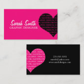 Carte De Visite Coeur (Devant / Derrière)