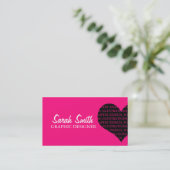 Carte De Visite Coeur (Debout devant)