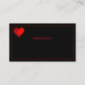 Carte De Visite Coeur amoureux des animaux (Dos)