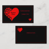 Carte De Visite Coeur amoureux des animaux (Devant / Derrière)