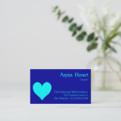 Carte De Visite Cœur Aqua (Debout devant)