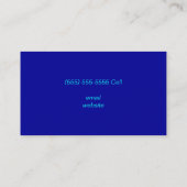 Carte De Visite Cœur Aqua (Dos)