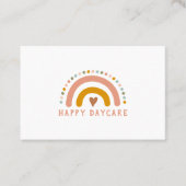 Carte De Visite Coeur arc-en-ciel Pastel Spots (Devant)