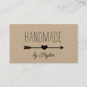 Carte De Visite Coeur artisanal | Rustic Kraft (Devant)