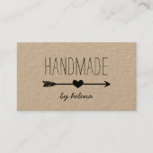 Carte De Visite Coeur artisanal | Rustic Kraft (Devant)
