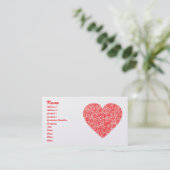 Carte De Visite Coeur assemblé - or (Debout devant)